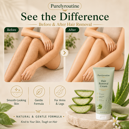 Purelyroutine™ Natural Gentle Hair Removal Cream | For Women & Men, Sensitive Skin
