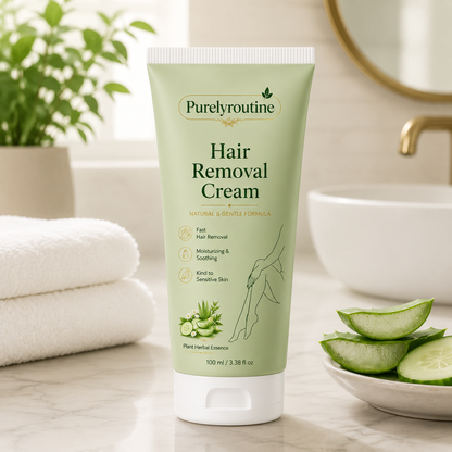 Purelyroutine™ Natural Gentle Hair Removal Cream | For Women & Men, Sensitive Skin