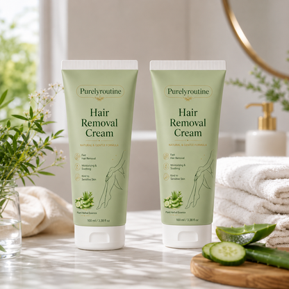Purelyroutine™ Natural Gentle Hair Removal Cream | For Women & Men, Sensitive Skin